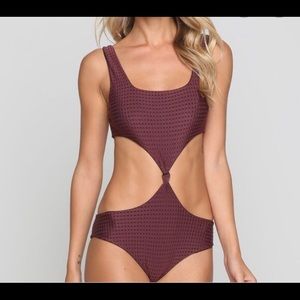 Acacia Swim Columbia One piece in Merlot